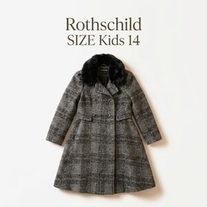 Rothschild Girls Tweed Fur Collar Coat 14